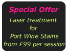 Laser treatment for port wine stains offer
